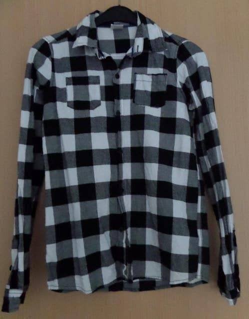 NIEUW: Geruit katoenen overhemd van de Hema maat 158/164, Ophalen of Verzenden, Nieuw, Jongen, Overhemd of Blouse