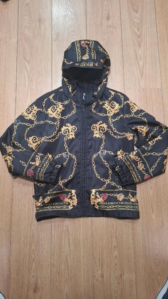 Versace jas, Zwart, Ophalen of Verzenden, Zo goed als nieuw, Maat 46 (S) of kleiner