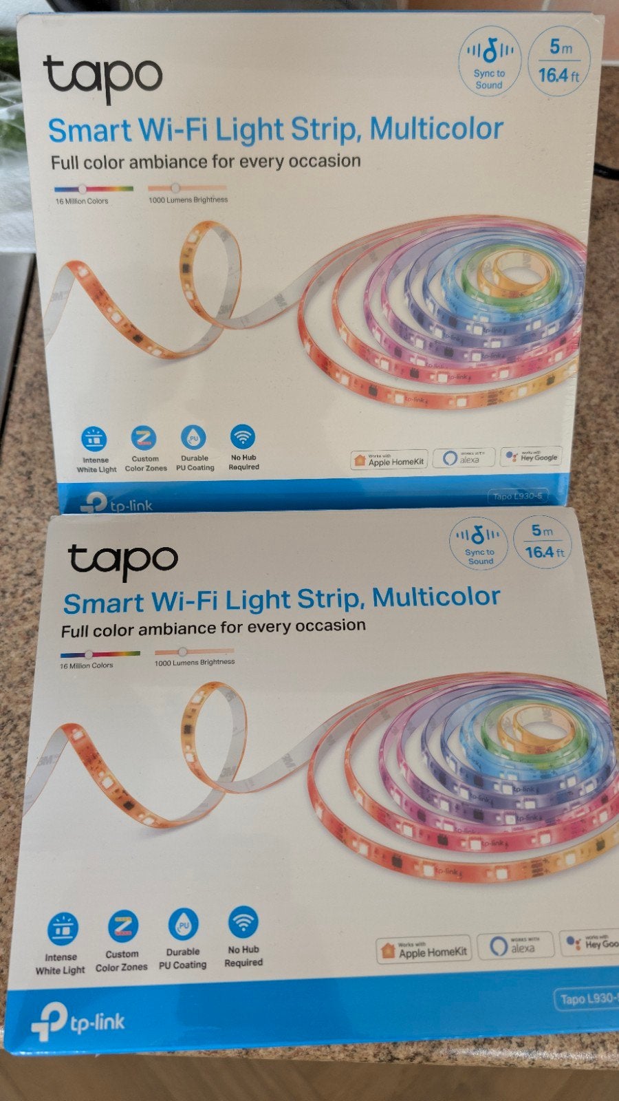 2 stuks TP-Link Tapo Smart Wi-Fi LED Strip L930-5 - 5 meter, Led-lamp, Meerkleurig, Nieuw, Overige fittingen