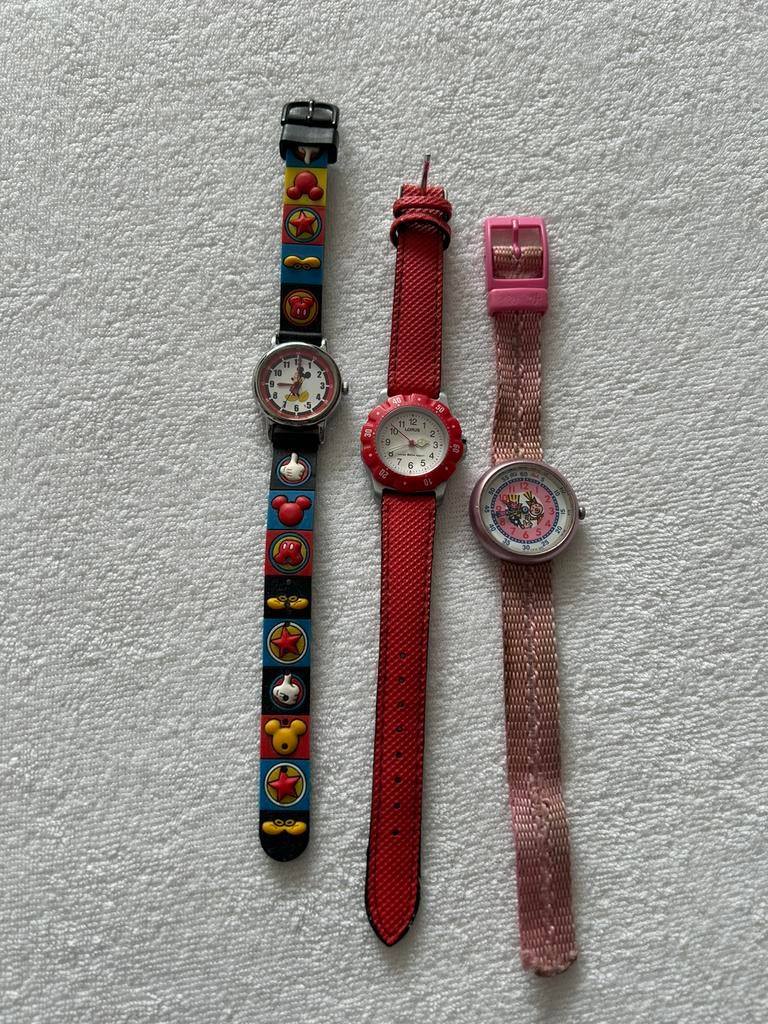 Kinder horloges, Sieraden, Tassen en Uiterlijk, Horloges | Kinderen, Ophalen of Verzenden, Gebruikt, Roze, Jongen of Meisje