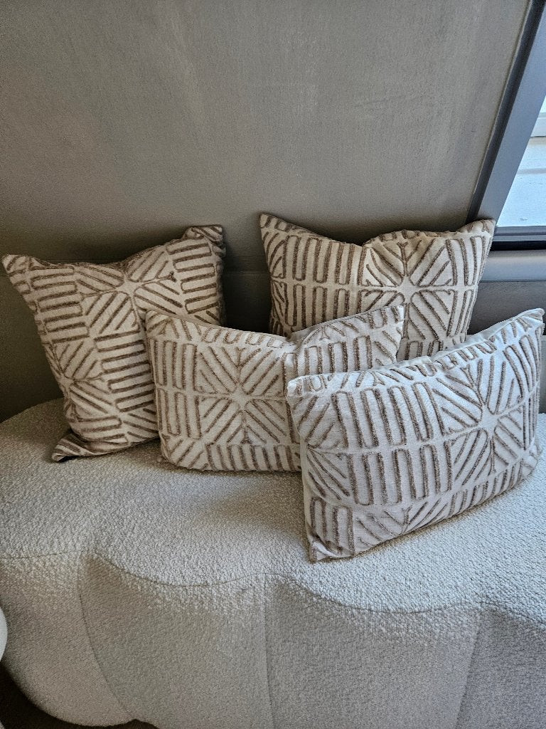 Kussenset FemmedesFleurs, Ophalen of Verzenden, Zo goed als nieuw, Beige, Vierkant