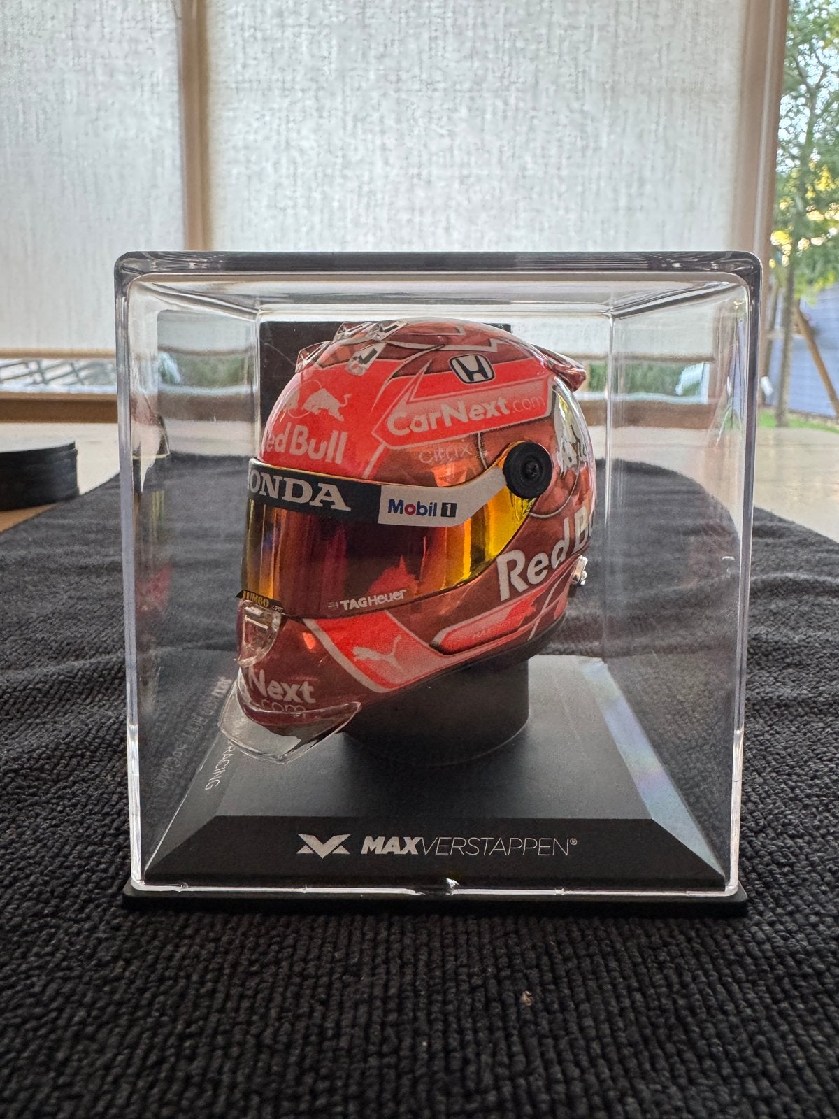 Max Verstappen helm 1:4 Belgian GP 2021#33 redbull racing., Ophalen, Zo goed als nieuw, Formule 1