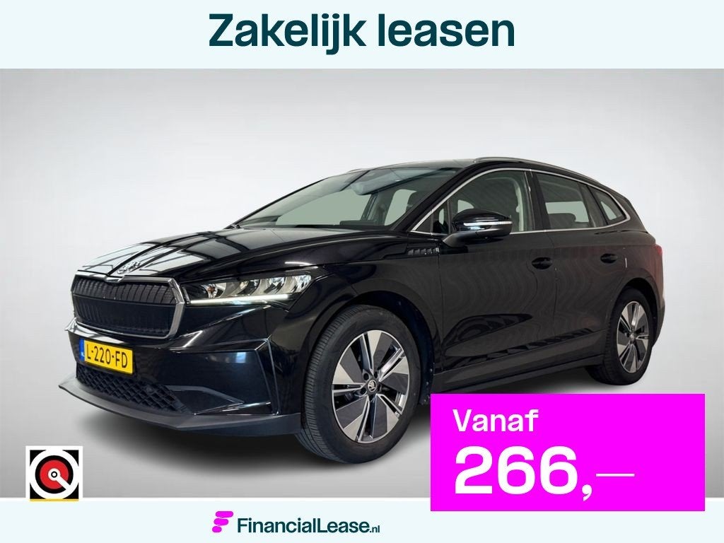Skoda Enyaq iV 60 | 3-Fase | SoH 89% | Half Leer | Navi | Ca, Automaat, Gebruikt, 1865 kg, Zwart