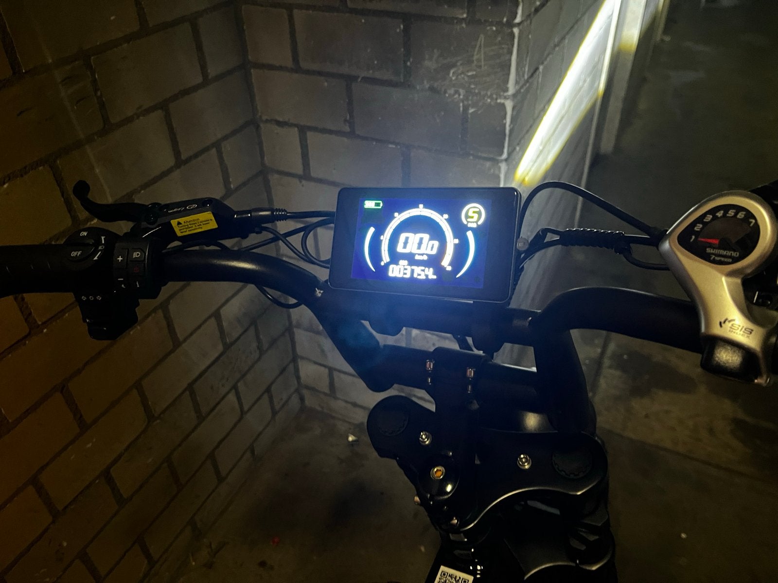 Fatbike e-bike met dikke banden en digitaal display, Gebruikt, 51 tot 55 cm, 50 km per accu of meer, Ophalen