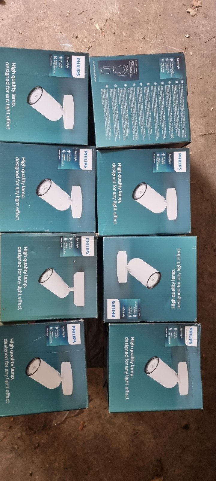 8x Philips Pongee Spot Light Wit - Nieuw in doos, Geschikt voor plafondmontage, GU10, Nieuw, Ophalen of Verzenden