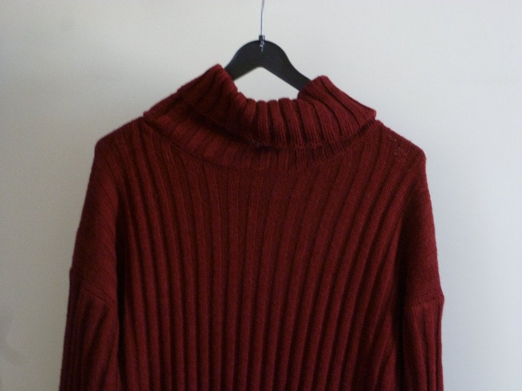 WINTER burgundy midi col jurk 44 -GRATIS zend, Overige kleuren, Verzenden, Maat 42/44 (L), Zo goed als nieuw