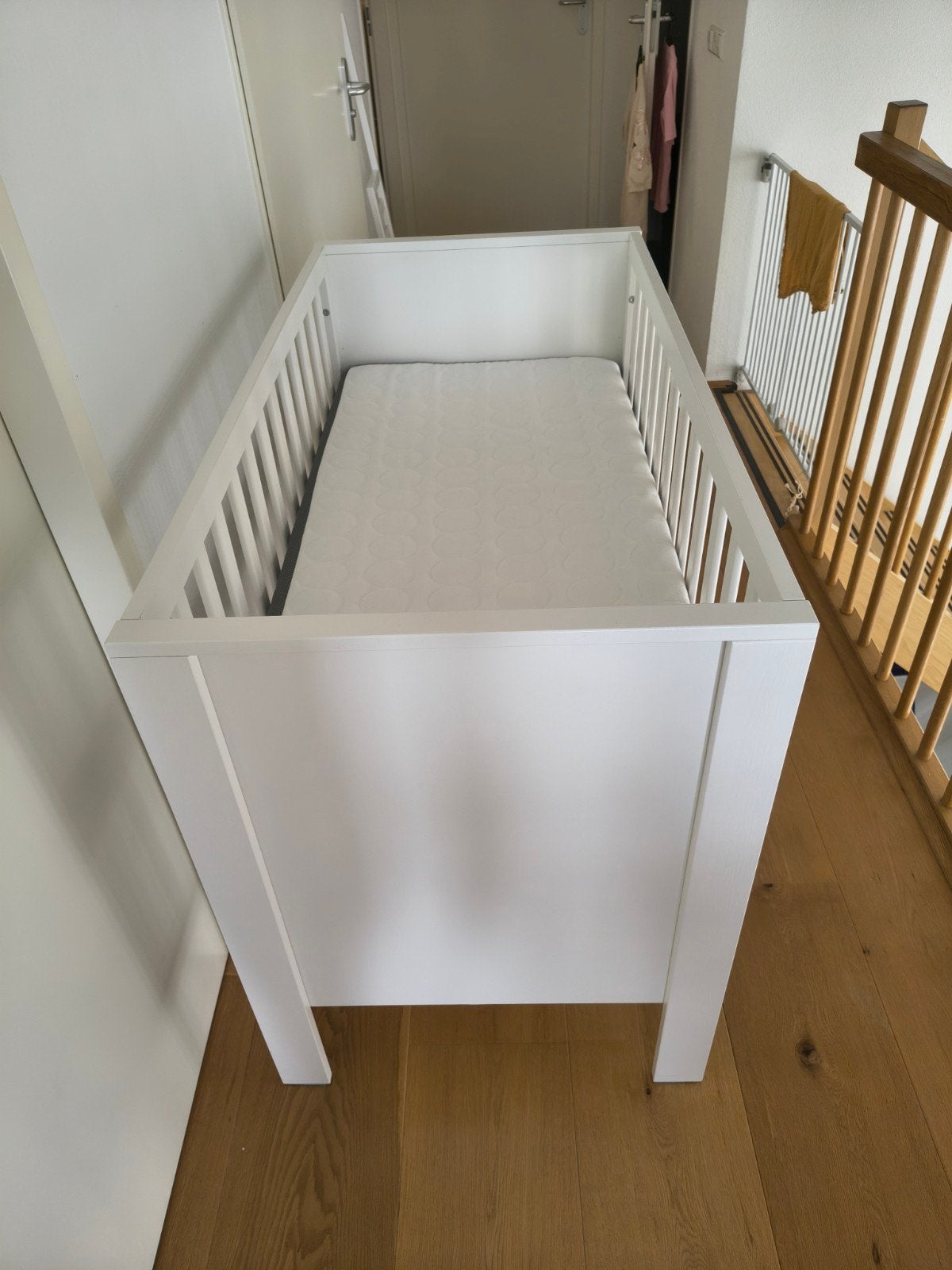 Compleet Wit Ledikant (60x120) + IKEA Matras & Beddengoe, Ophalen, Gebruikt