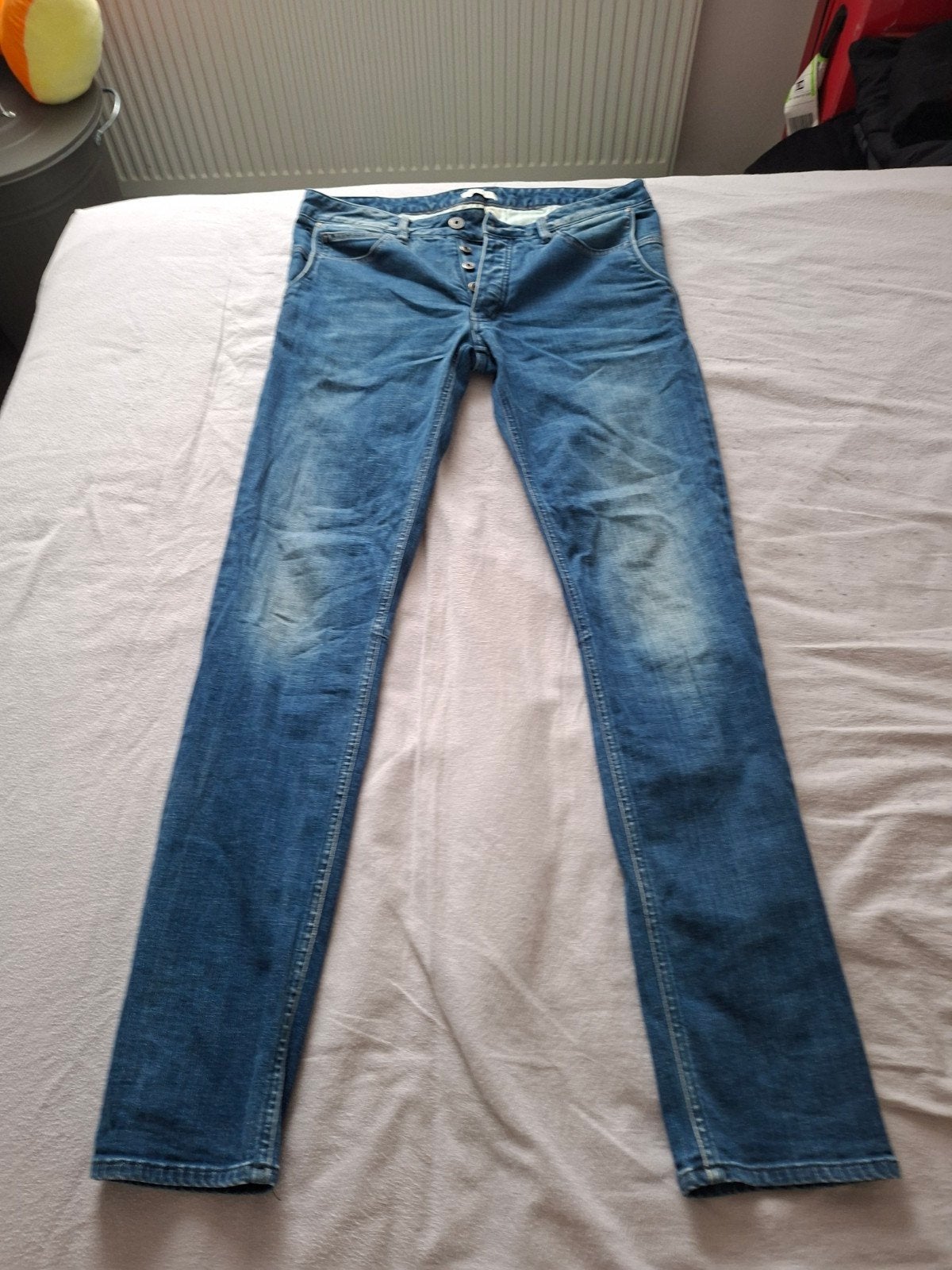 Heren broek W34 L34, Blauw, Ophalen of Verzenden, W33 - W34 (confectie 48/50), Gedragen