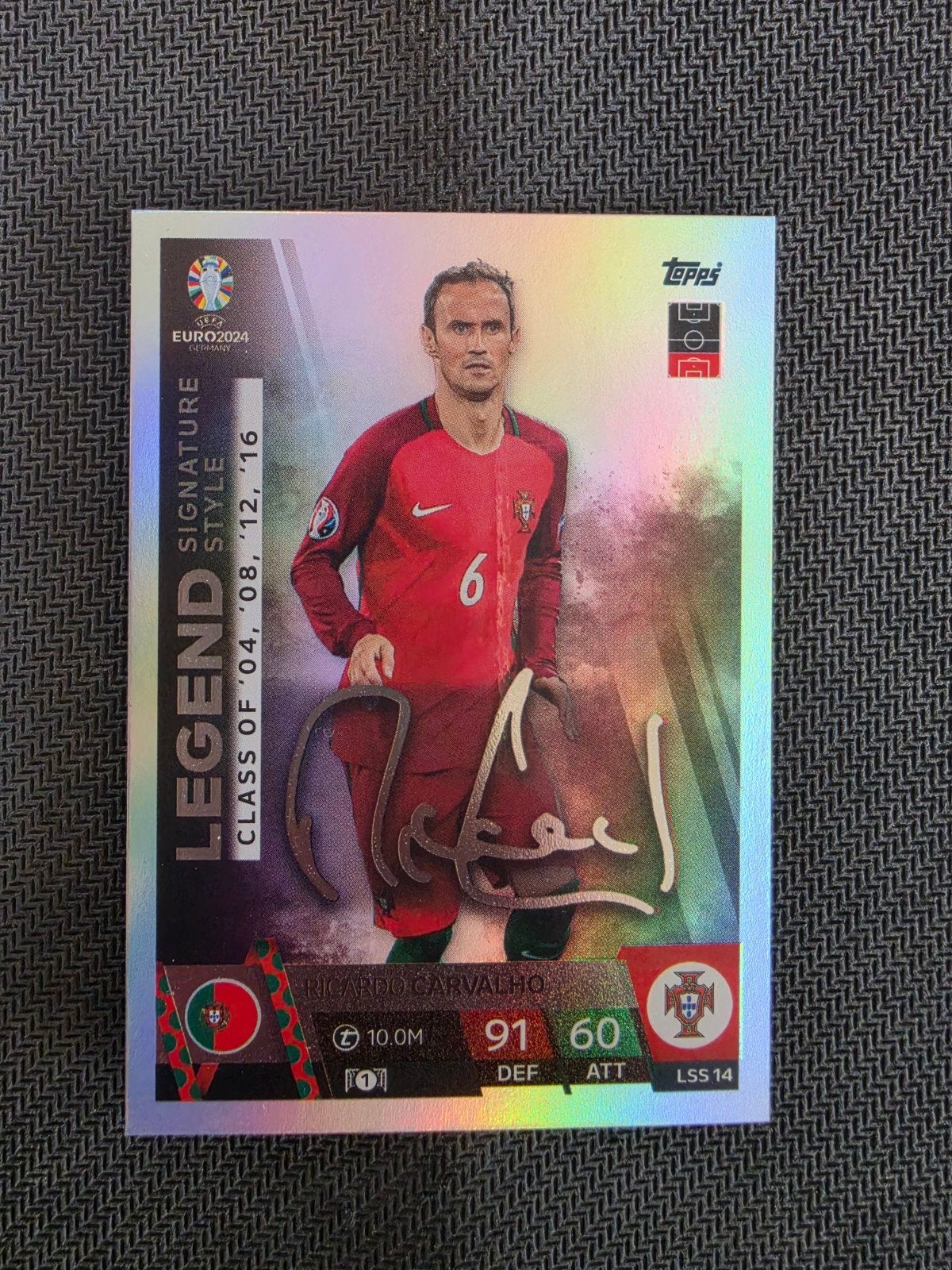 Ricardo Carvalho Legend Signature Style Topps EURO 2024, Ophalen of Verzenden, Zo goed als nieuw