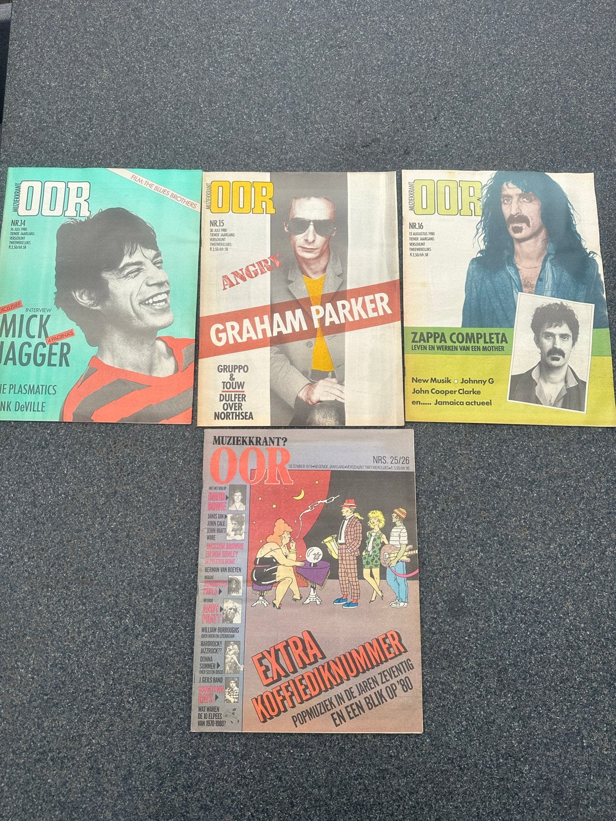 OOR Muziekkranten uit 1979/1980 - Mick Jagger, Zappa, Ophalen of Verzenden, Gelezen, Artiest