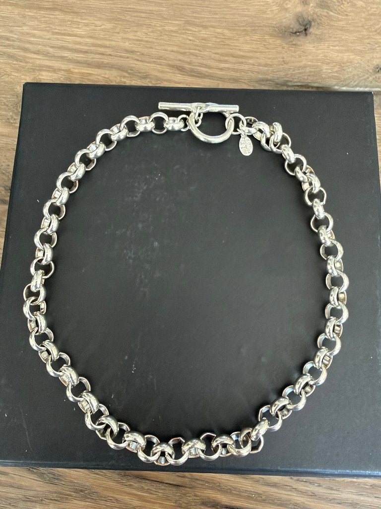 Mise MK Verzilverde ketting, Ophalen of Verzenden, Gebruikt, Zilver, Zilver