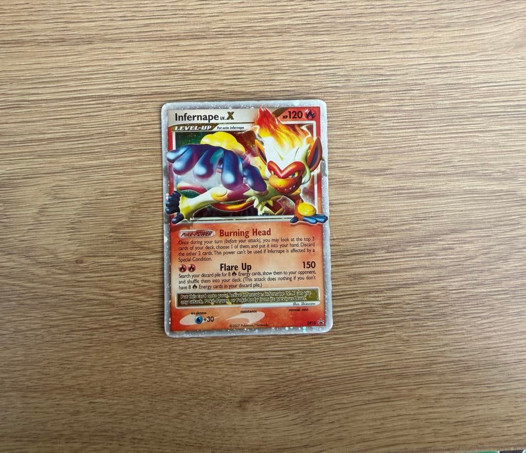Infernape LV.X Pokémon Kaart - Zeer Goede Staat, Ophalen of Verzenden, Zo goed als nieuw, Losse kaart