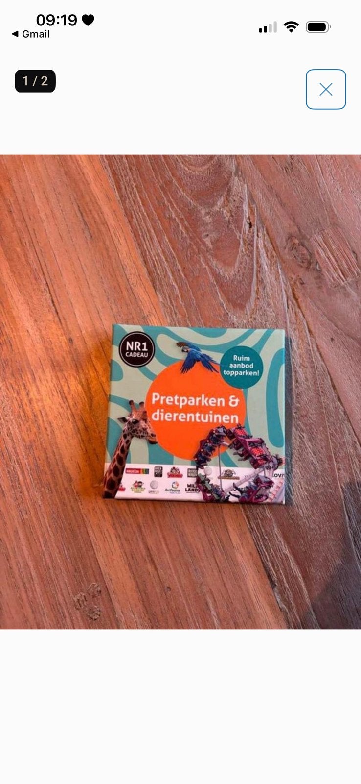 NR1 Pretparken & Dierentuinen kadobon, Drie personen of meer, Ticket of Toegangskaart