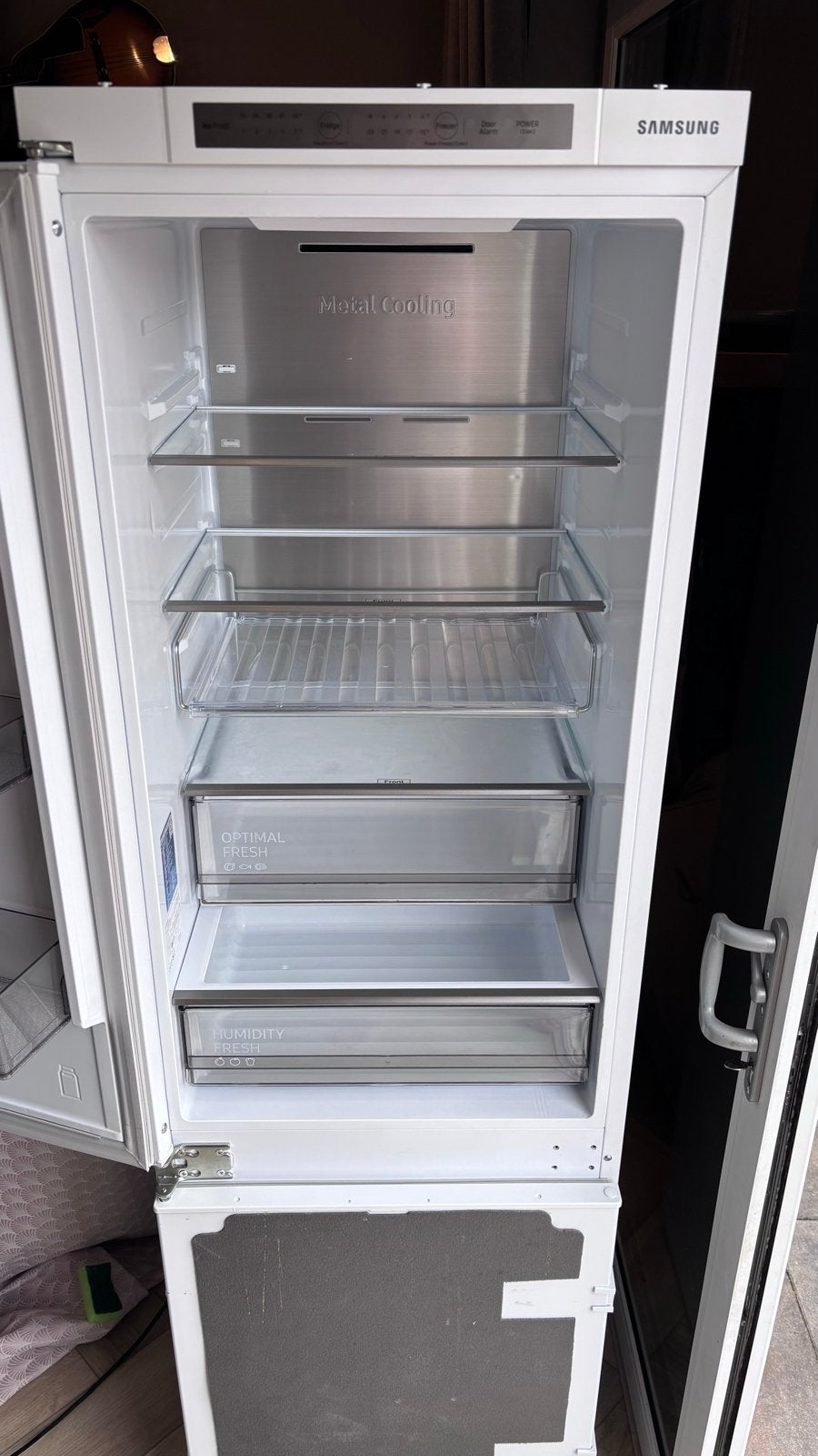 Samsung BRB26705EWW inbouw koel-vriescombinatie, Ophalen, Gebruikt, 200 liter of meer, Met aparte vriezer