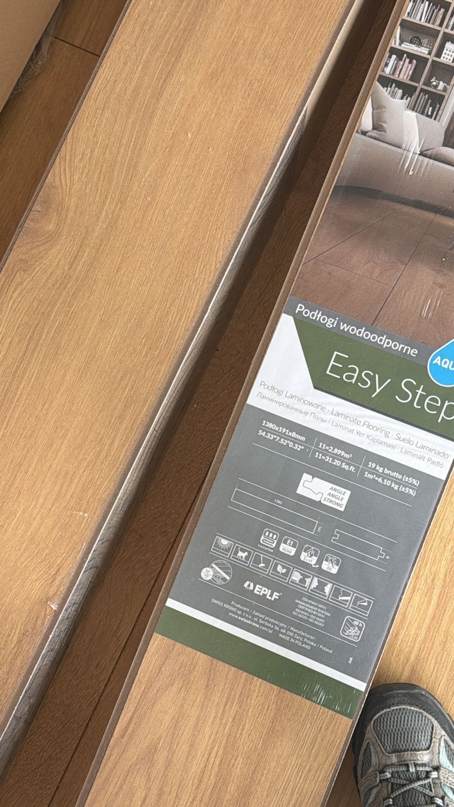 Waterbestendig laminaat, Easy Step, 10m² totaal, Doe-het-zelf en Verbouw, Vloerdelen en Plavuizen, Nieuw, Laminaat, Hout, 150 cm of meer