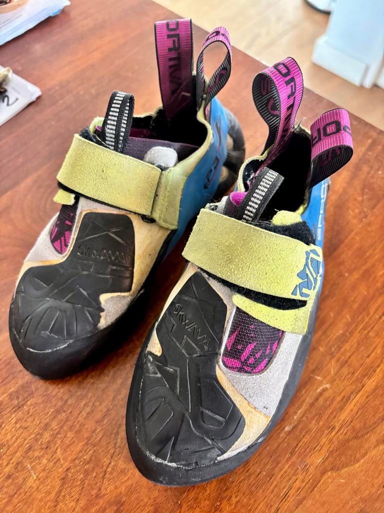 Boulderschoenen La Sportiva, maat 34,5, Sport en Fitness, Klimsport, Ophalen of Verzenden, Gebruikt, Klimsportschoenen