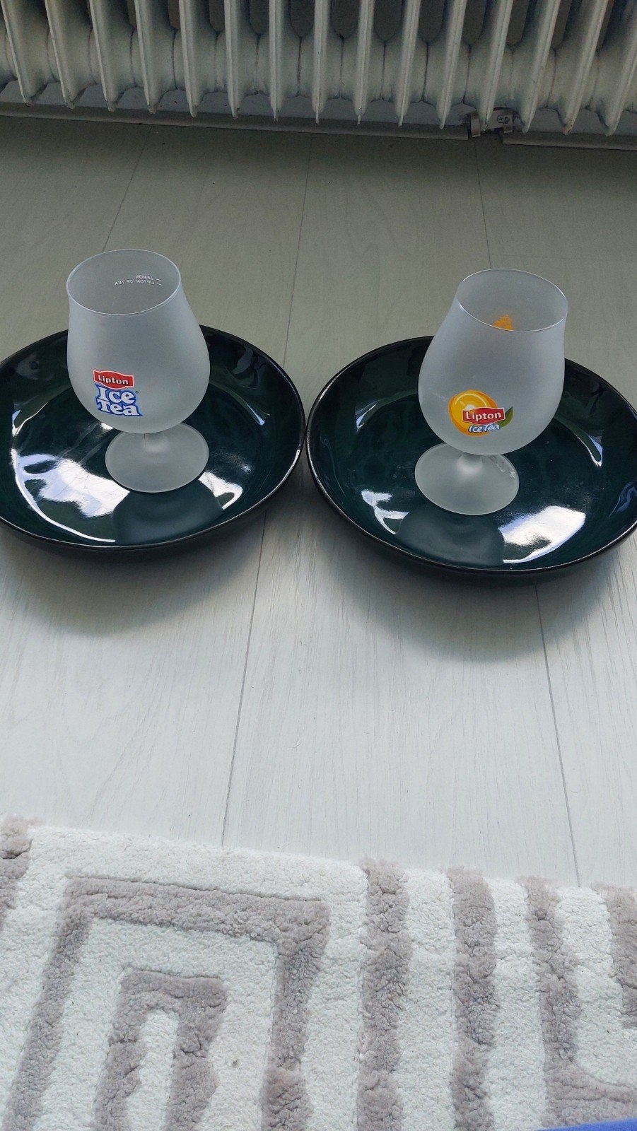 Lipton Ice Tea glazen met schaaltjes, Ophalen of Verzenden, Meerkleurig, Overige merken, Glas