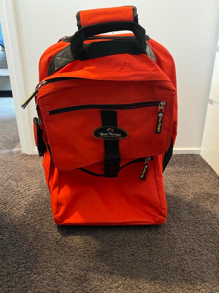 Bon Voyage Reistas met Wieltjes - Oranje, 40 tot 60 cm, Gebruikt, 20 tot 30 cm, Oranje