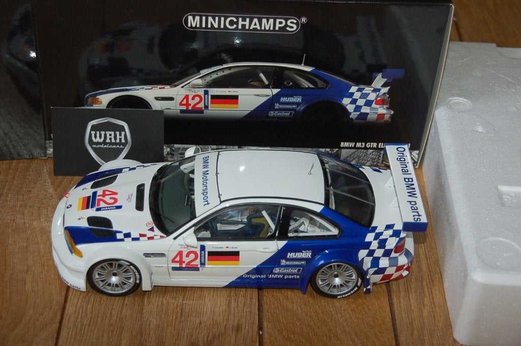 1:18 BMW M3 E46 GTR ELMS #42 Minichamps WRH, Verzenden, Zo goed als nieuw, Auto, MiniChamps