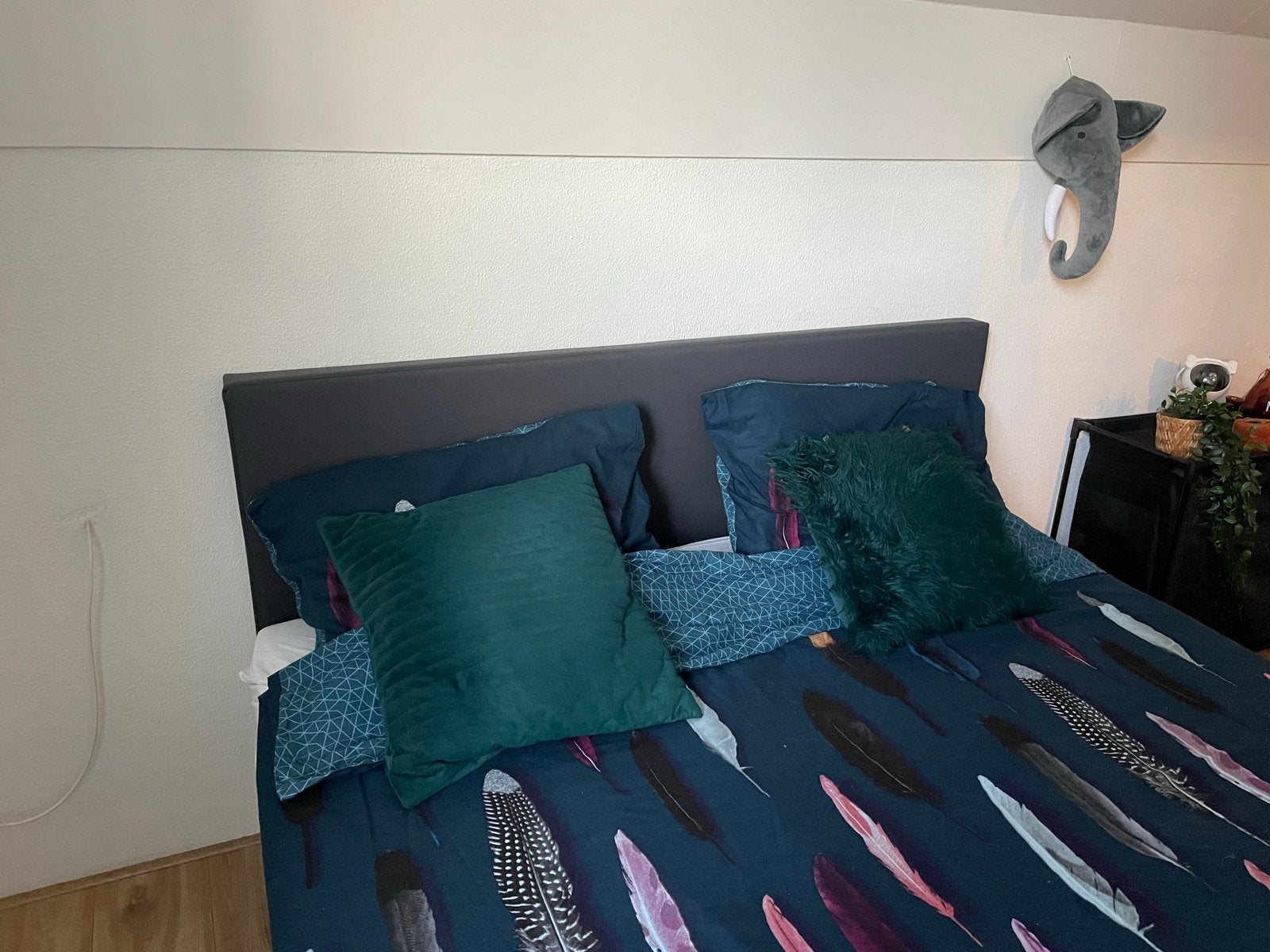 Zo goed als nieuw tweepersoonsbed 160x200 cm met matrassen, Ophalen, Tweepersoons, Zo goed als nieuw, 200 cm