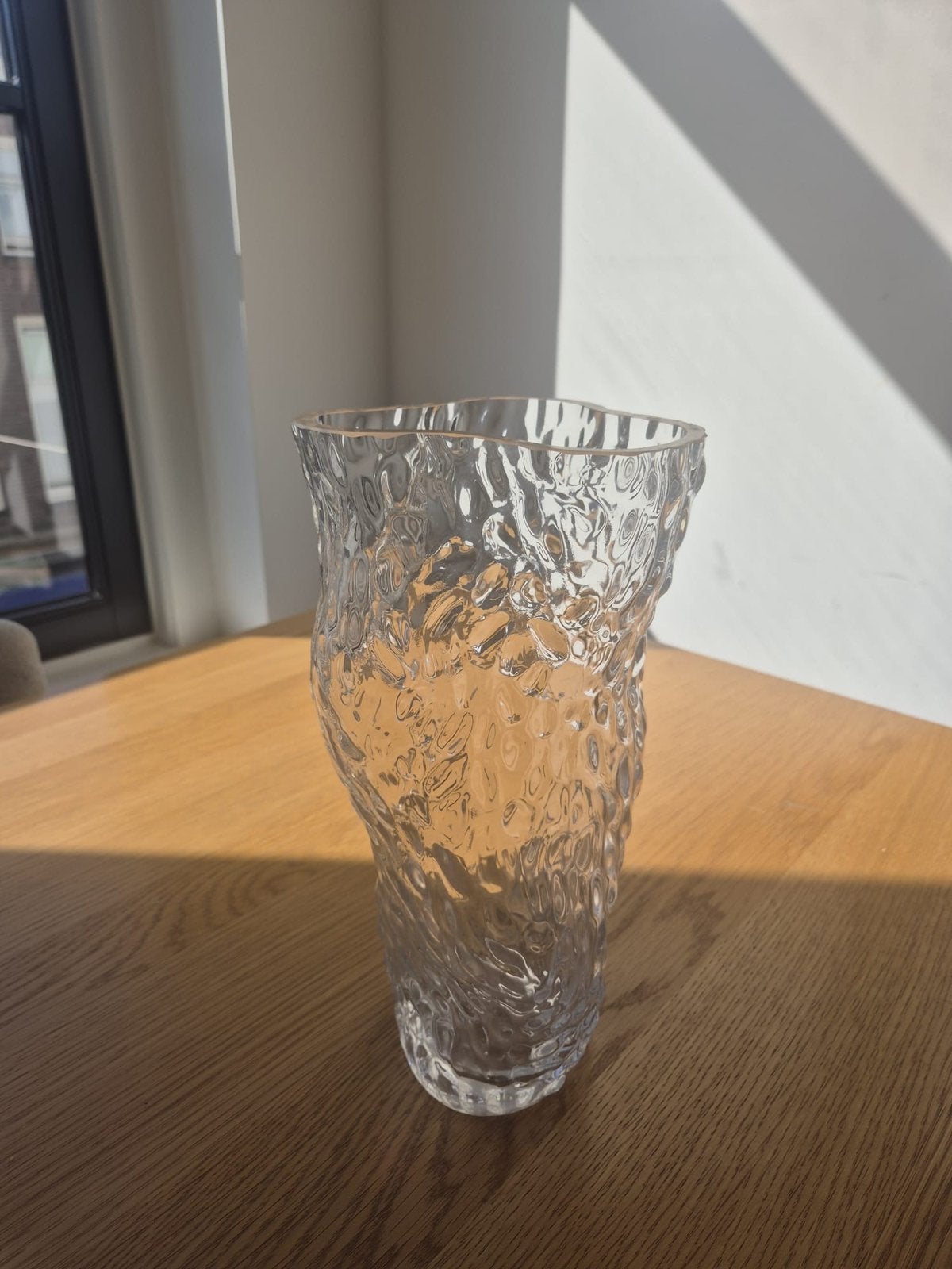 Ostrea Rock Glass Vase - Clear bubble vase, Huis en Inrichting, Ophalen, Zo goed als nieuw, Glas