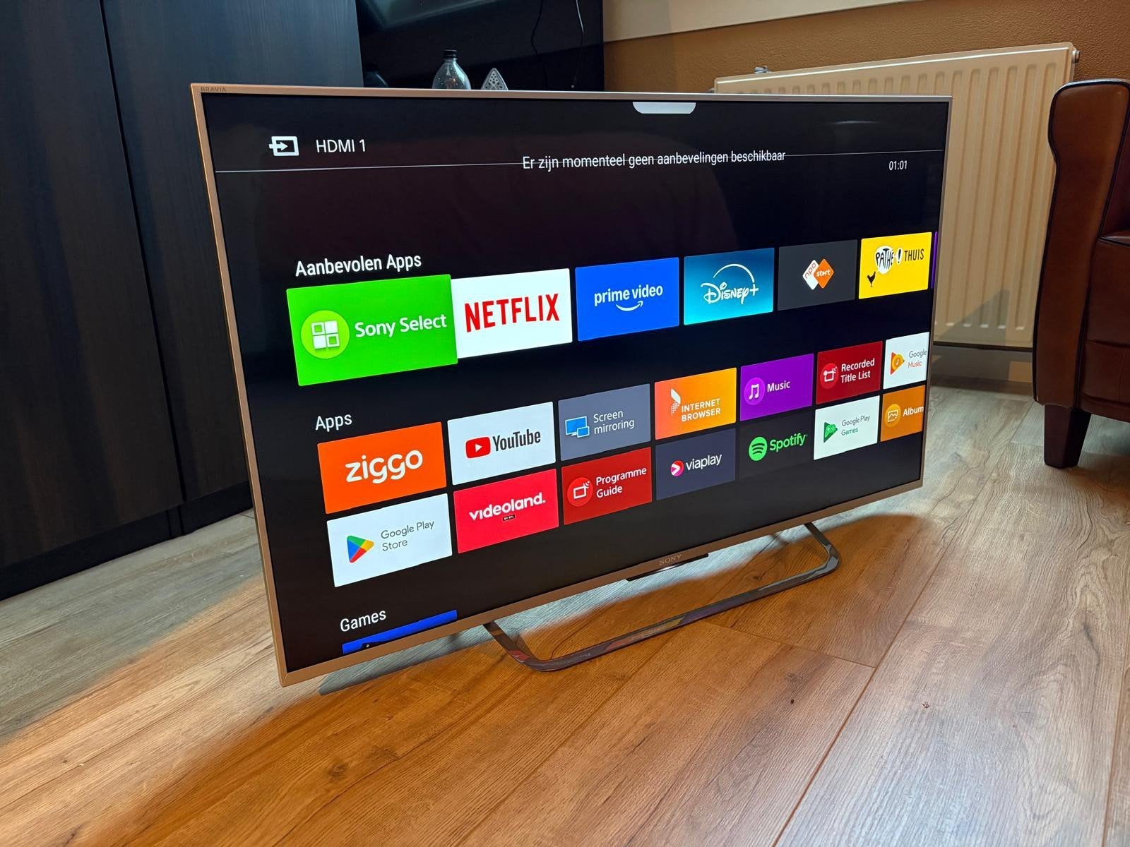 Sony Bravia KD-49X8307C, Ophalen, 100 cm of meer, Sony