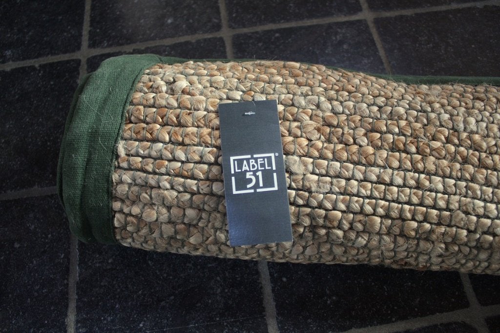 Vloerkleed Jute Army LABEL51 140x160 naturel groen