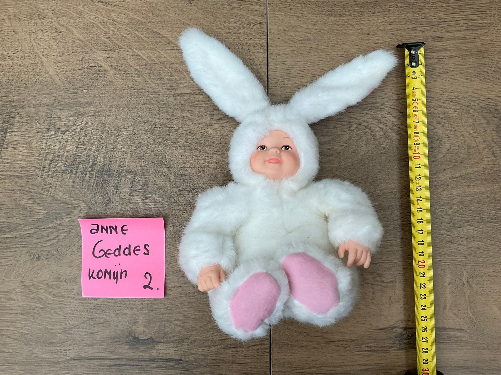 Nieuwe zgan Anne Geddes Konijn babypop wit pluche, Verzamelen, Poppen, Ophalen, Nieuw, Pop