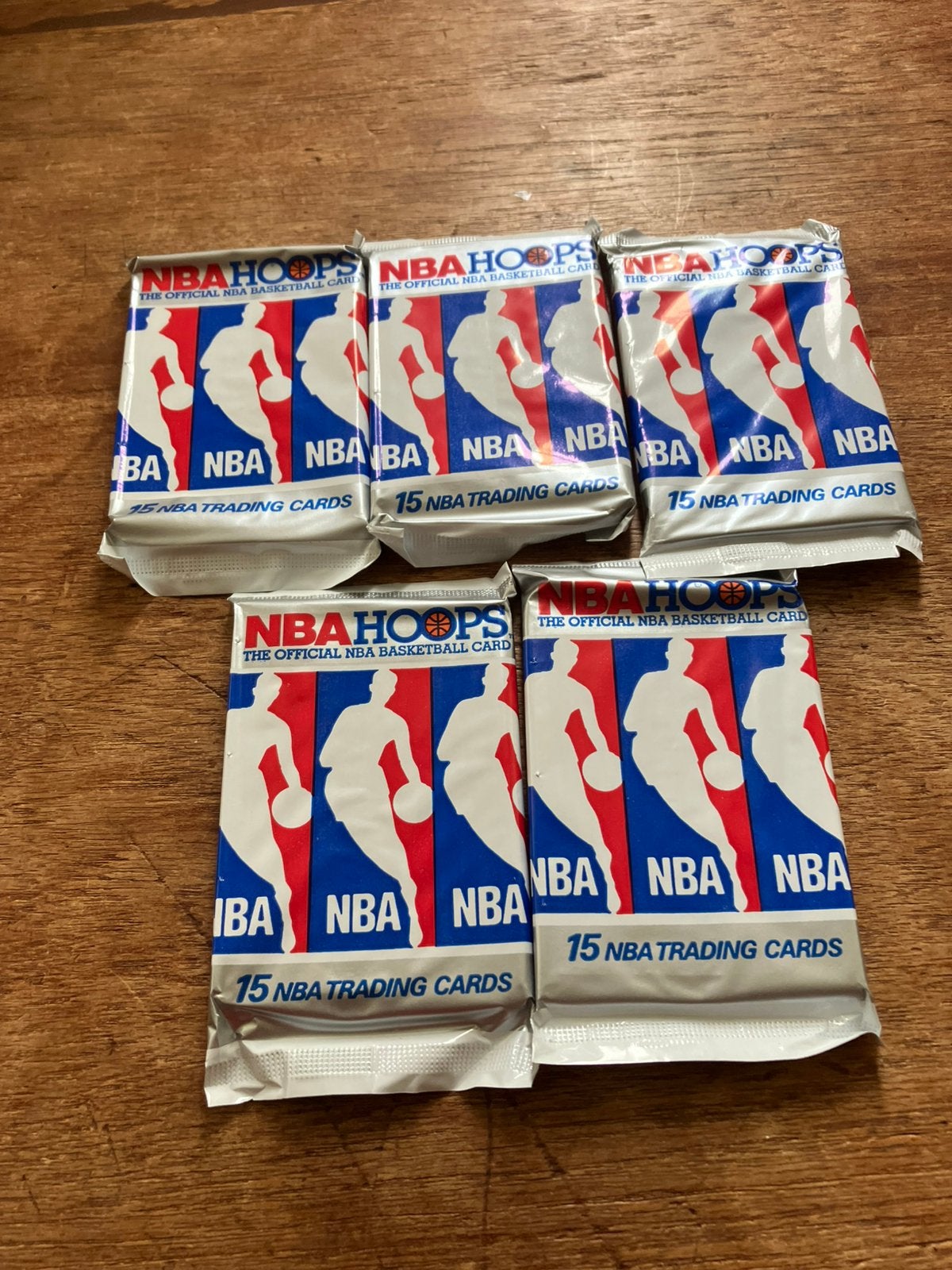 Nba hoops 5 pack 1990-1991 jordan, Hobby en Vrije tijd, Stickers en Plaatjes, Ophalen of Verzenden, Zo goed als nieuw