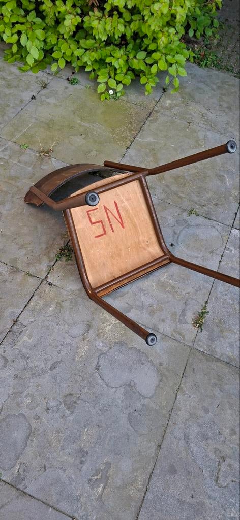 6 originele vintage schoolstoeltjes, Ophalen of Verzenden