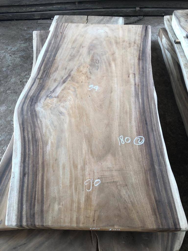 Boomstamtafelblad - Suar hout 180cm lengte, Huis en Inrichting, Tafels | Eettafels, Ophalen, Rechthoekig, 150 tot 200 cm, 50 tot 100 cm