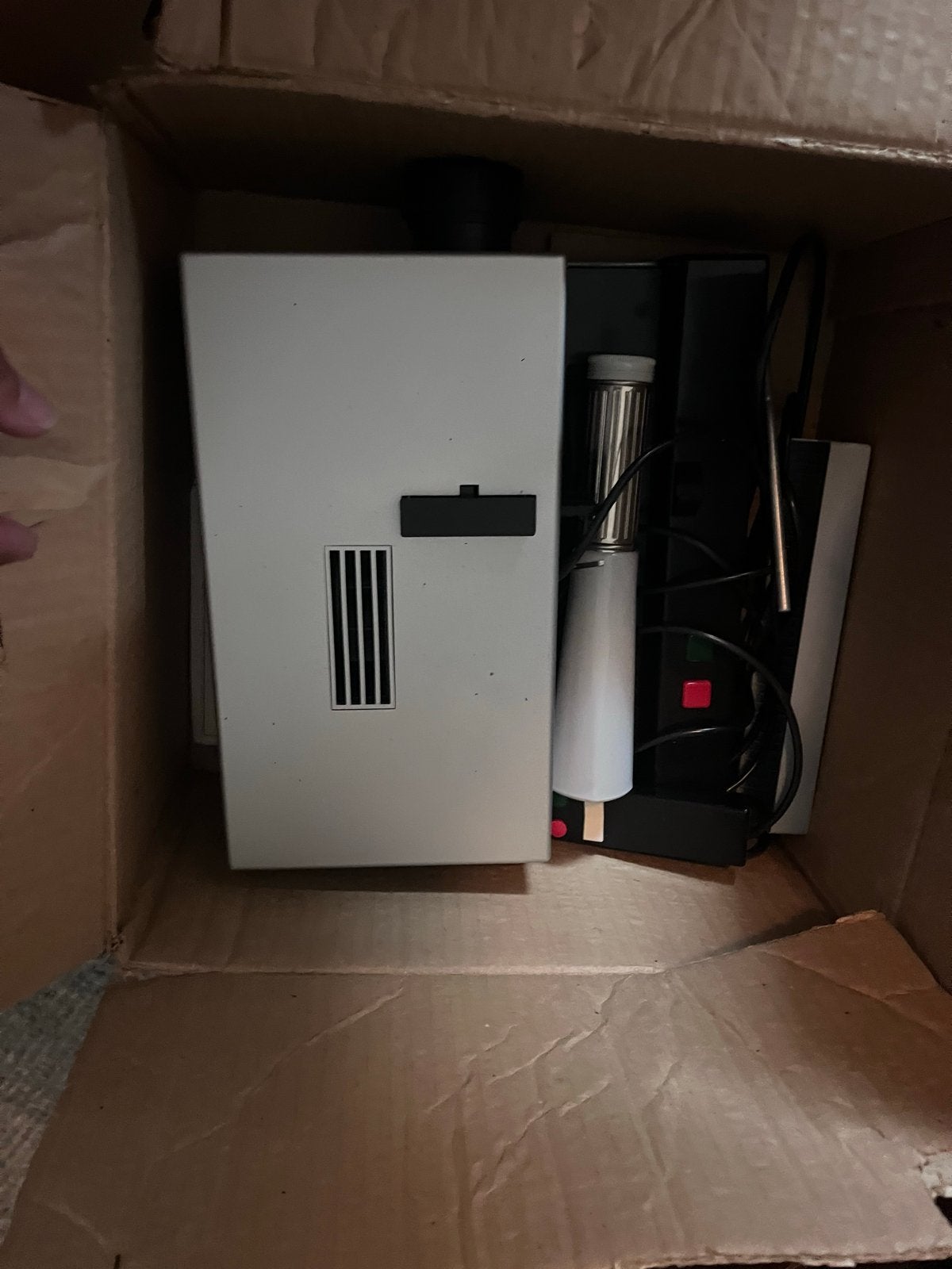 Liesegang A30 Diaprojector met scherm en accessoires, Ophalen, Gebruikt, Met scherm