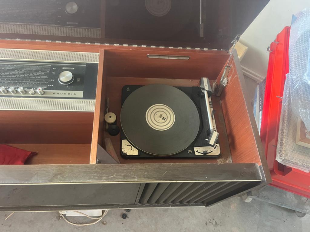 Antieke stereo meubel, Antiek en Kunst, Antiek | Tv's en Audio, Ophalen of Verzenden