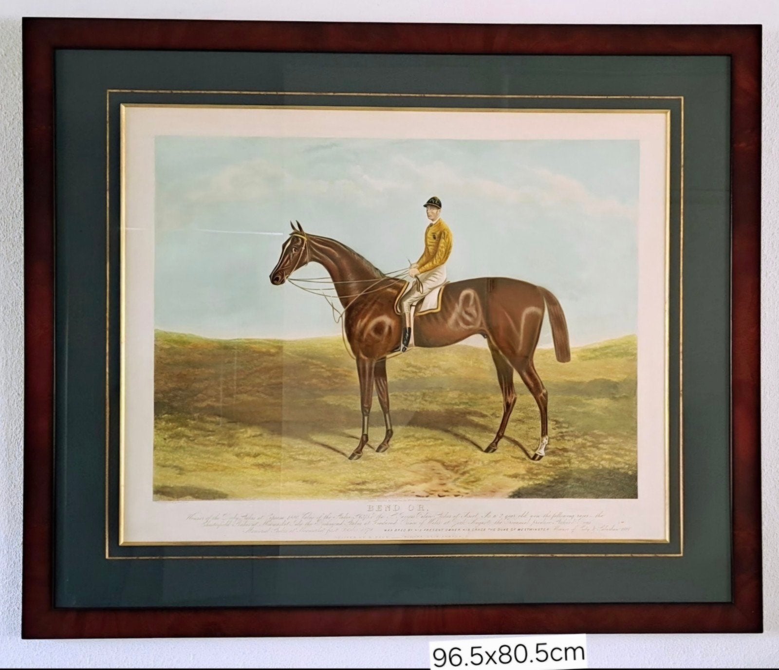 ANTIEK BRITSE PAARDENSPORTKUNST HET BEROEMDE PAARD BEND'OR, Ophalen, Klassiek, Ingelijst