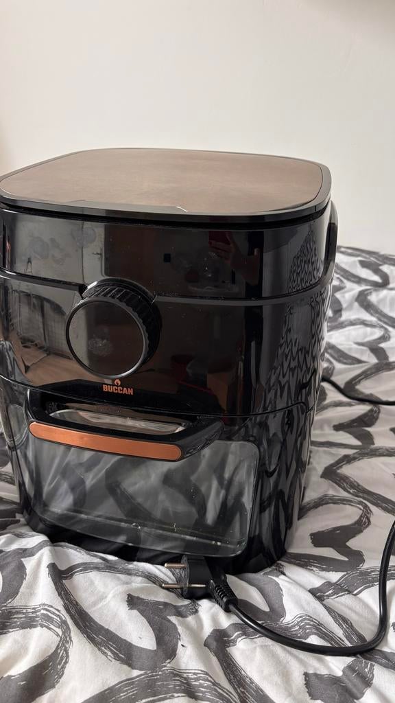 Buccan Airfryer XXL - Zwart met accessoires, Ophalen, Gebruikt, Airfryer XXL, 1500 gram of meer