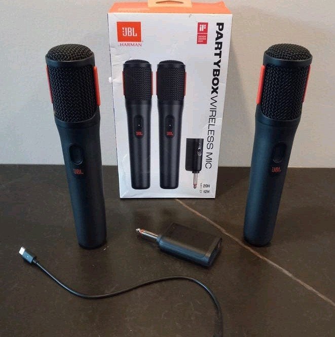 JBL Draadloze Microfoons voor Partybox, Ophalen, Zo goed als nieuw, Zangmicrofoon, Draadloos