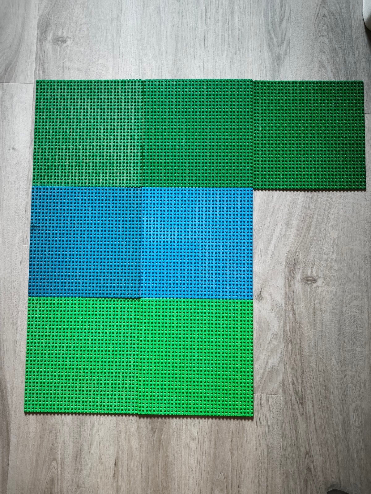 7 Lego grondplaten bouwplaten groen blauw 32x32, Ophalen of Verzenden, Gebruikt, Grondplaat, Lego