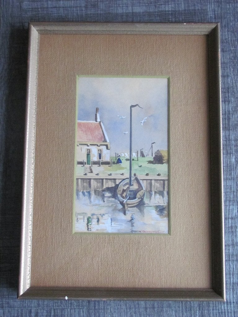 Willem Knottenbelt - aquarel, Realistisch, Ophalen of Verzenden, Aquarel, Origineel werk