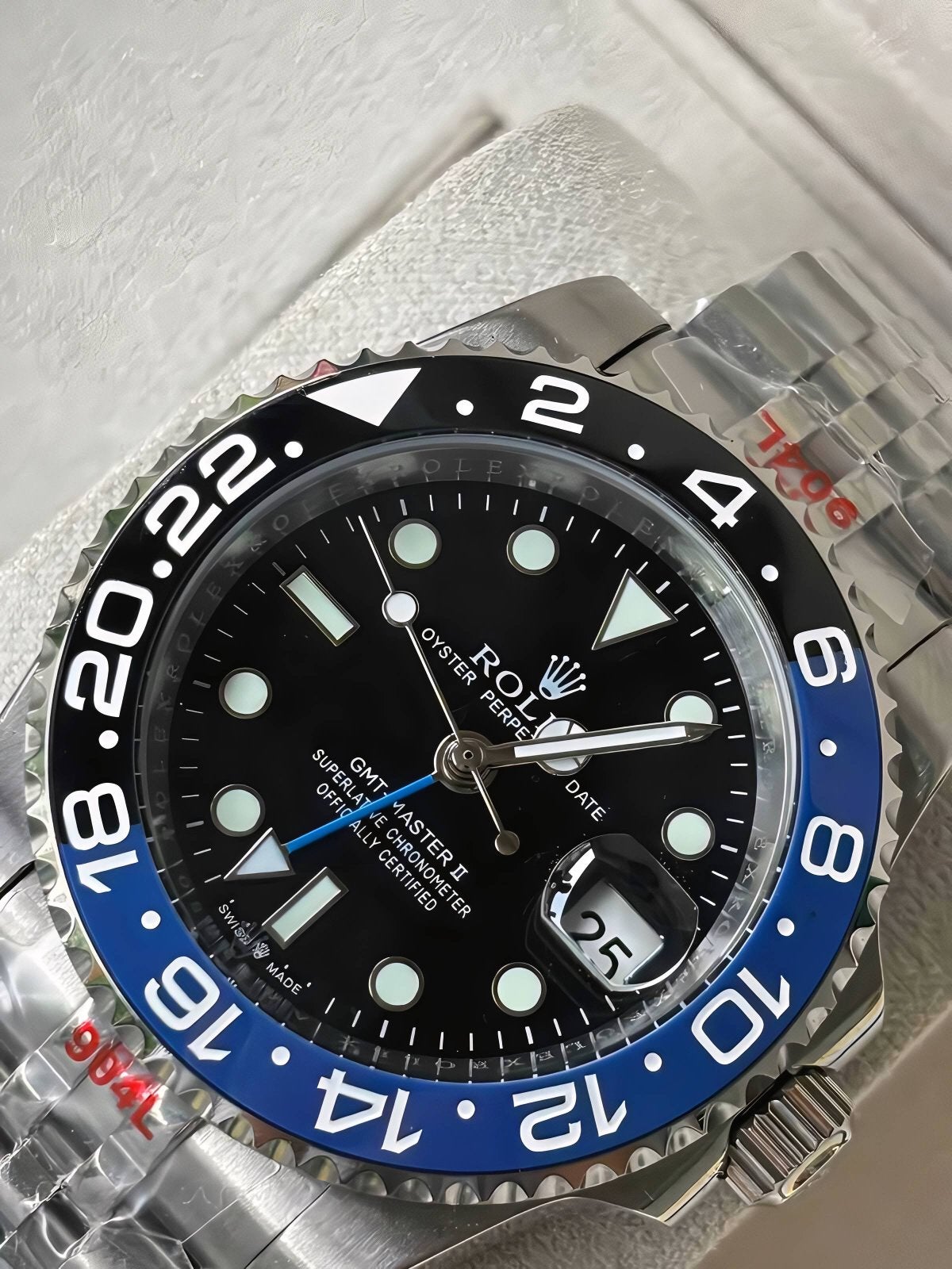 Rolex GMT-Master II “Batgirl”, Ophalen of Verzenden, Nieuw, Zwart, IOS