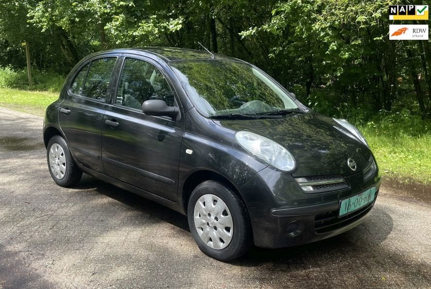 Nissan Micra 1.2 Airco 5 Deurs Nieuwe APK Inruil is mogelijk, 4 cilinders, Origineel Nederlands, Handgeschakeld, 1240 cc