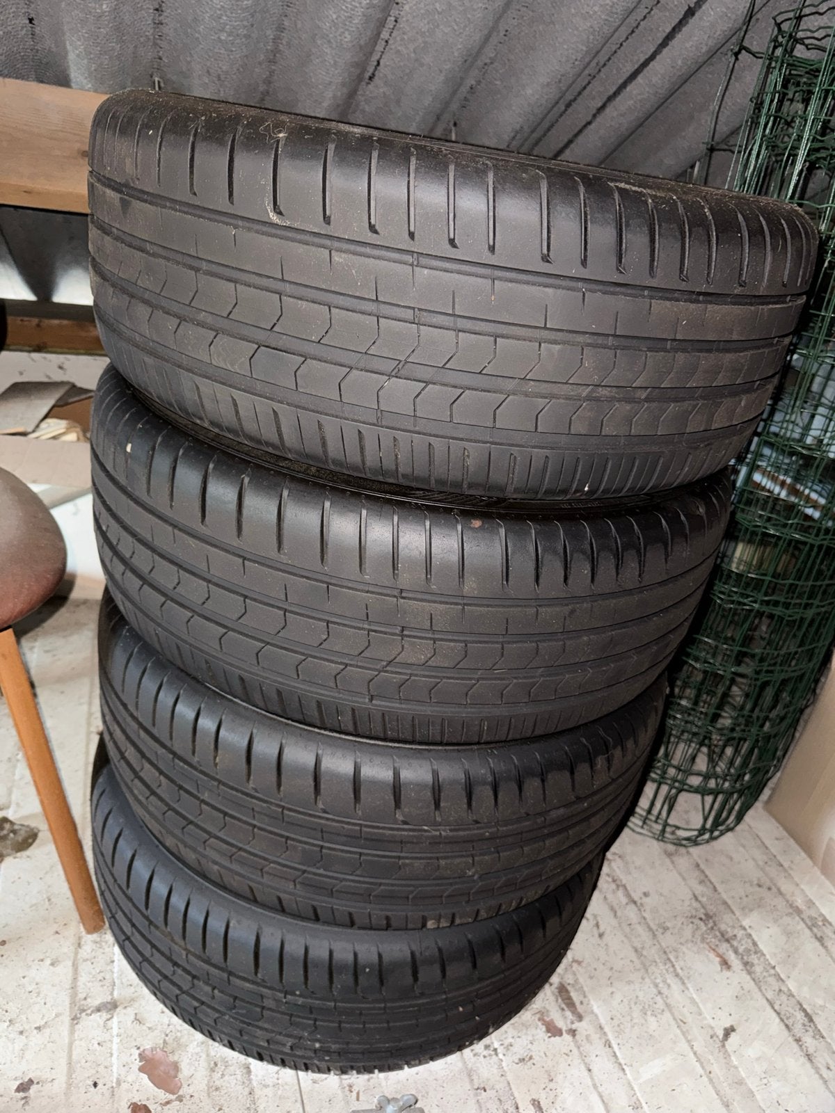Set van 4 Honda velgen met zomerbanden -17 inch, Ophalen, Gebruikt, 16 inch, Banden en Velgen