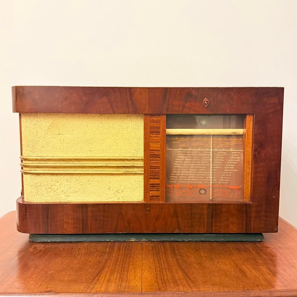 VINTAGE BUIZENRADIO SIERA S51A 1938 RADIO ART DECO DESIGN, Antiek en Kunst, Ophalen of Verzenden
