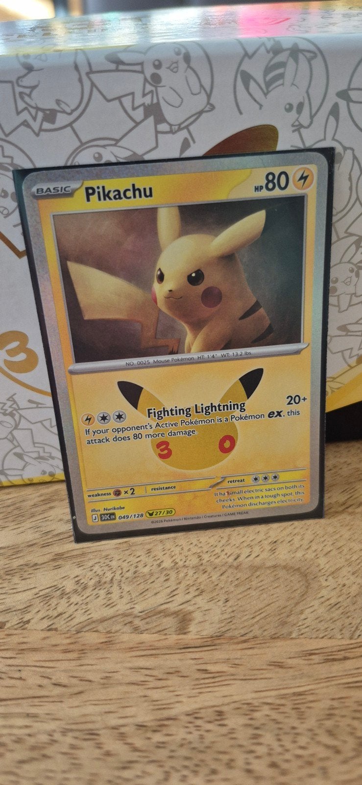 Pikachu Pokémon Kaart - Basic, HP 80, 049/128, Ophalen of Verzenden