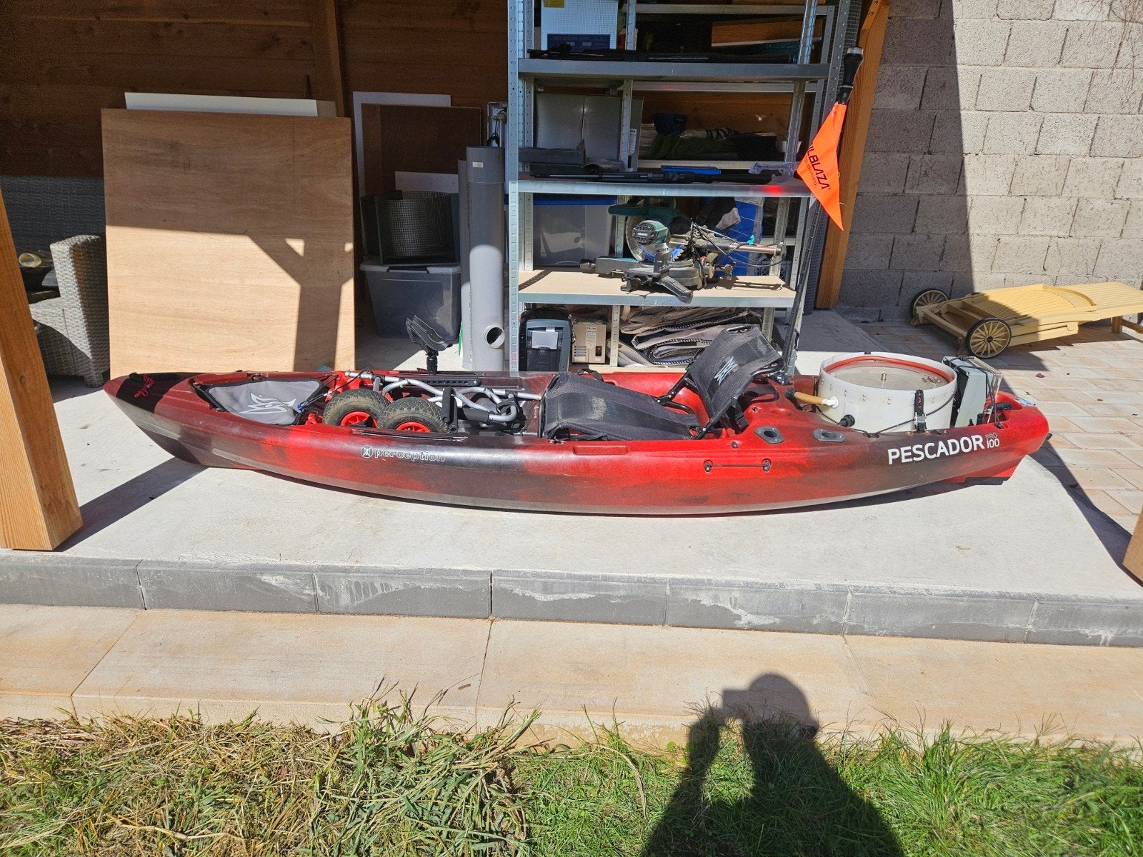 Perception Kayak Pescador Pro 10 Vis Kajak Sit-on-Top, Watersport en Boten, Ophalen, Eén persoon, Met peddels, Kajak