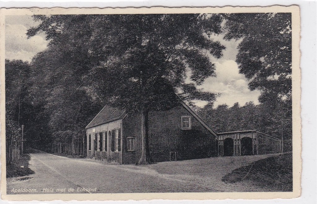 18741 Apeldoorn Gelderland Huis met de echoput Gelopen 1933, Ophalen of Verzenden, 1920 tot 1940, Gelopen, Gelderland