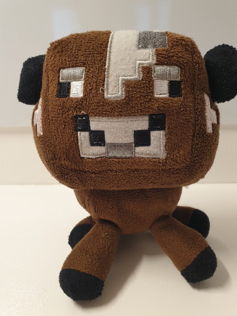 Minecraft Baby Koe Pluche Knuffel (ca. 15 cm) – ZGAN, Overige merken, Ophalen of Verzenden, Zo goed als nieuw, Klein (minder dan 20 cm)