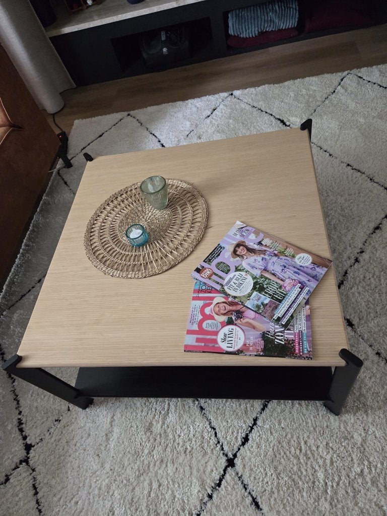 Salontafel tweekleurig uniek van Ikea, Ophalen, Vierkant, 50 tot 100 cm, Zo goed als nieuw