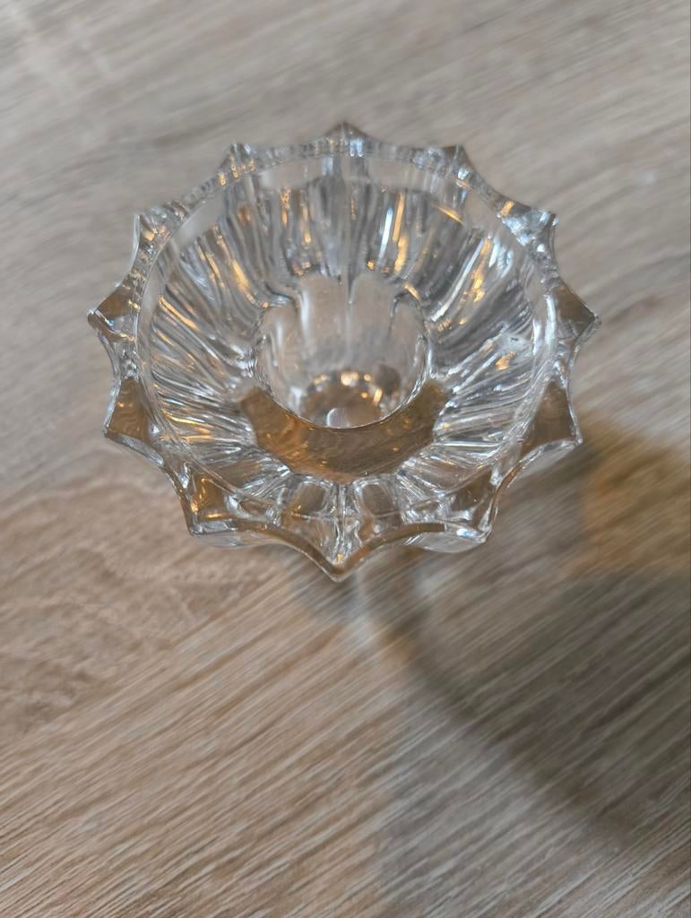 Vintage Kristallen Bloem Kaarshouder voor Waxinelichtjes, Antiek en Kunst, Antiek | Glas en Kristal, Ophalen of Verzenden
