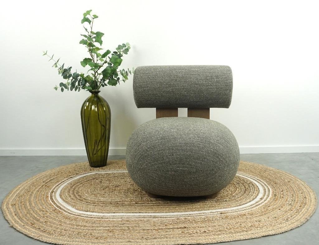 Norr11 Hippo Loungestoel ,design fauteuil, loungestoel groen, Huis en Inrichting, Hout, Gebruikt, -, Minder dan 75 cm