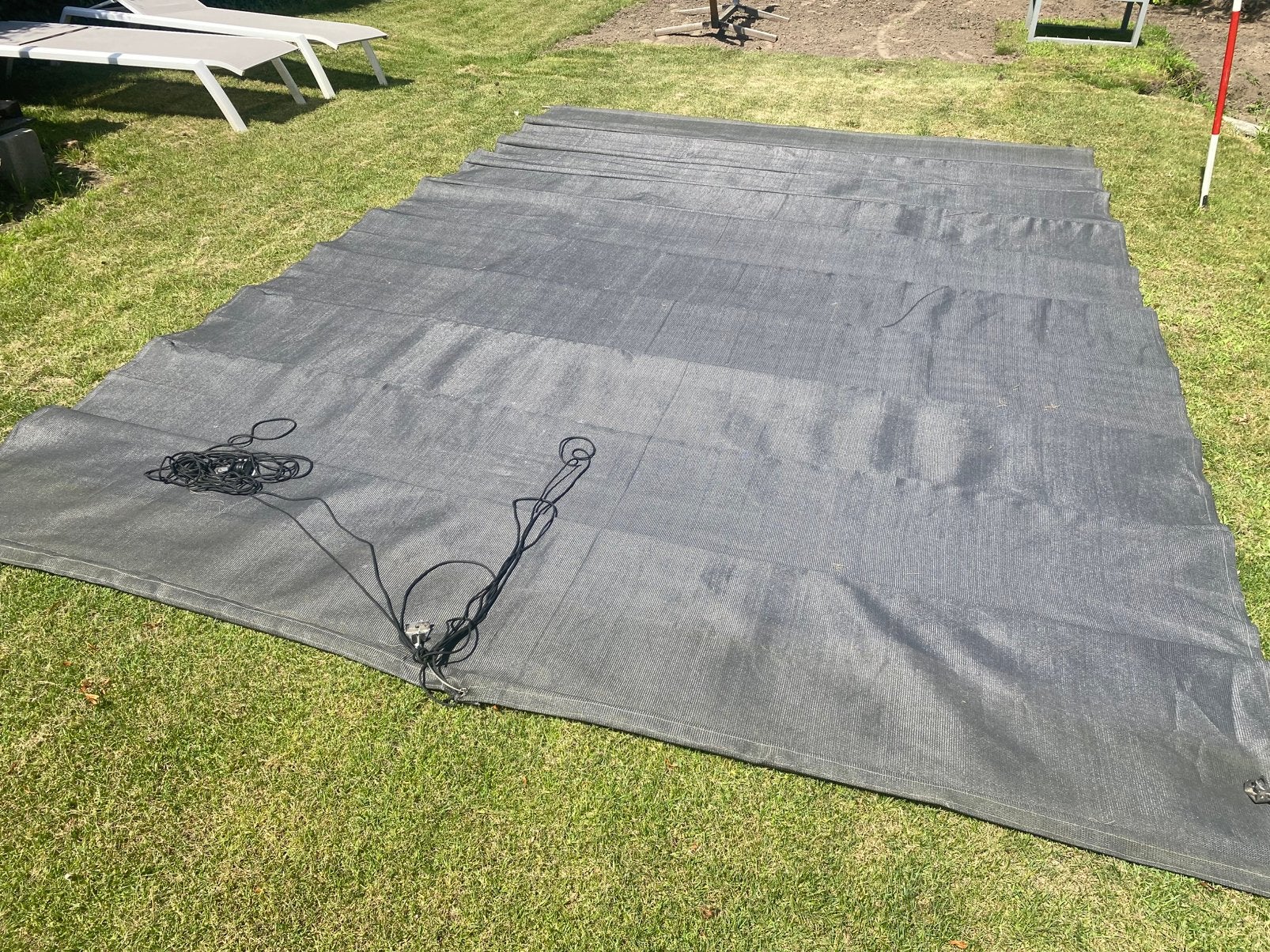 XL harmonica doek pergola antraciet 460 x 300 in nette staat, Ophalen of Verzenden, Zo goed als nieuw, Knikarmscherm